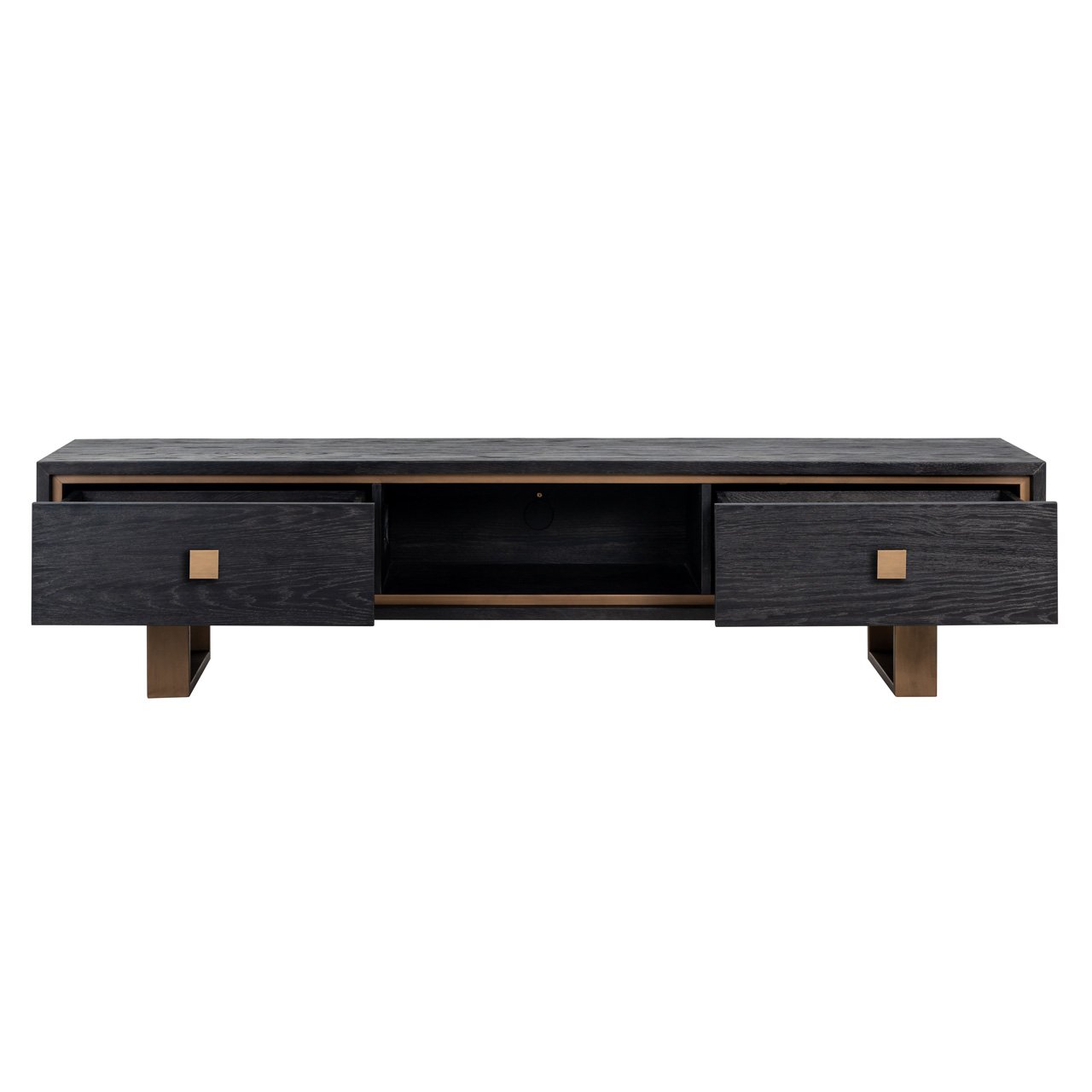 Fernsehkommode Hunter 2-schubladen (Black rustic)