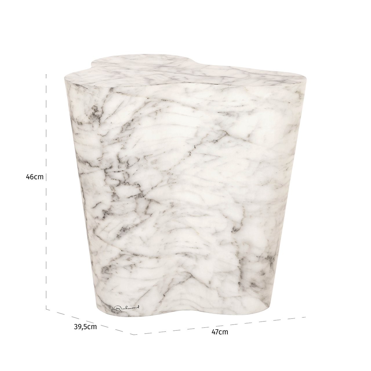 Beistelltisch Rockyard faux white marble (White)