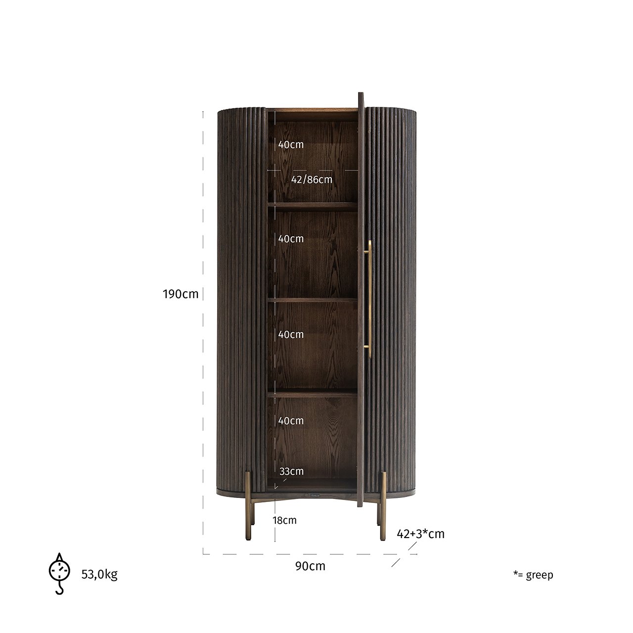 Schrank Luxor  1-Tür (Brown)