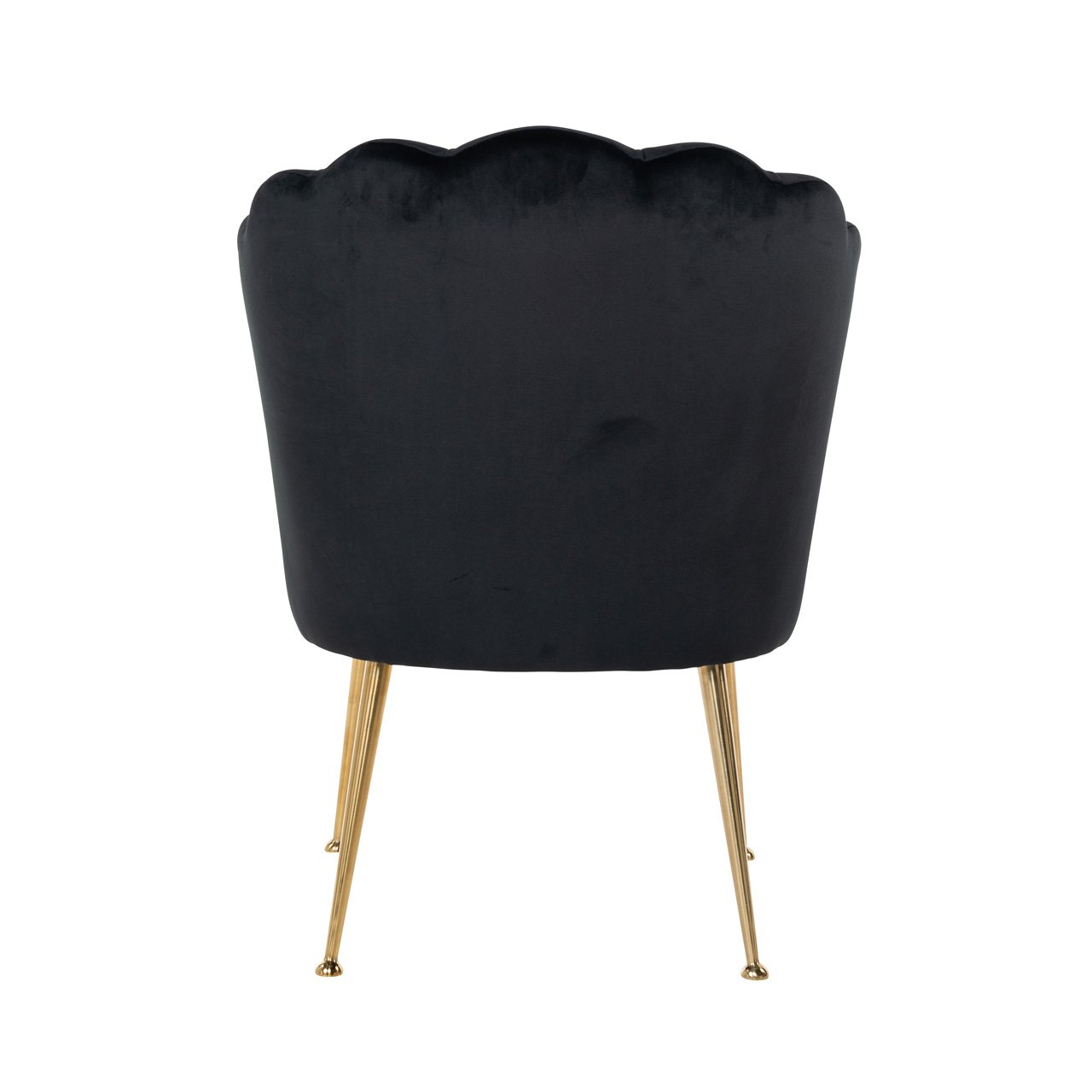 Stuhl Pippa Black velvet/ gold (Quartz Black 800)