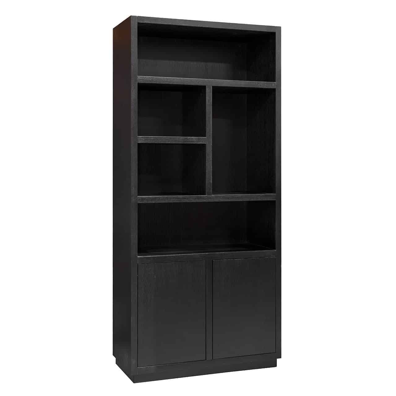 Bücherschrank Oakura 2-Türen (Black)