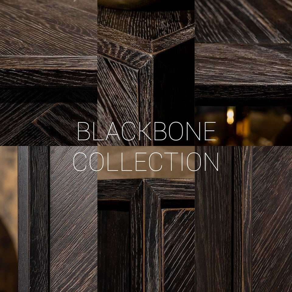 Wandschrank Blackbone silver (Black rustic)