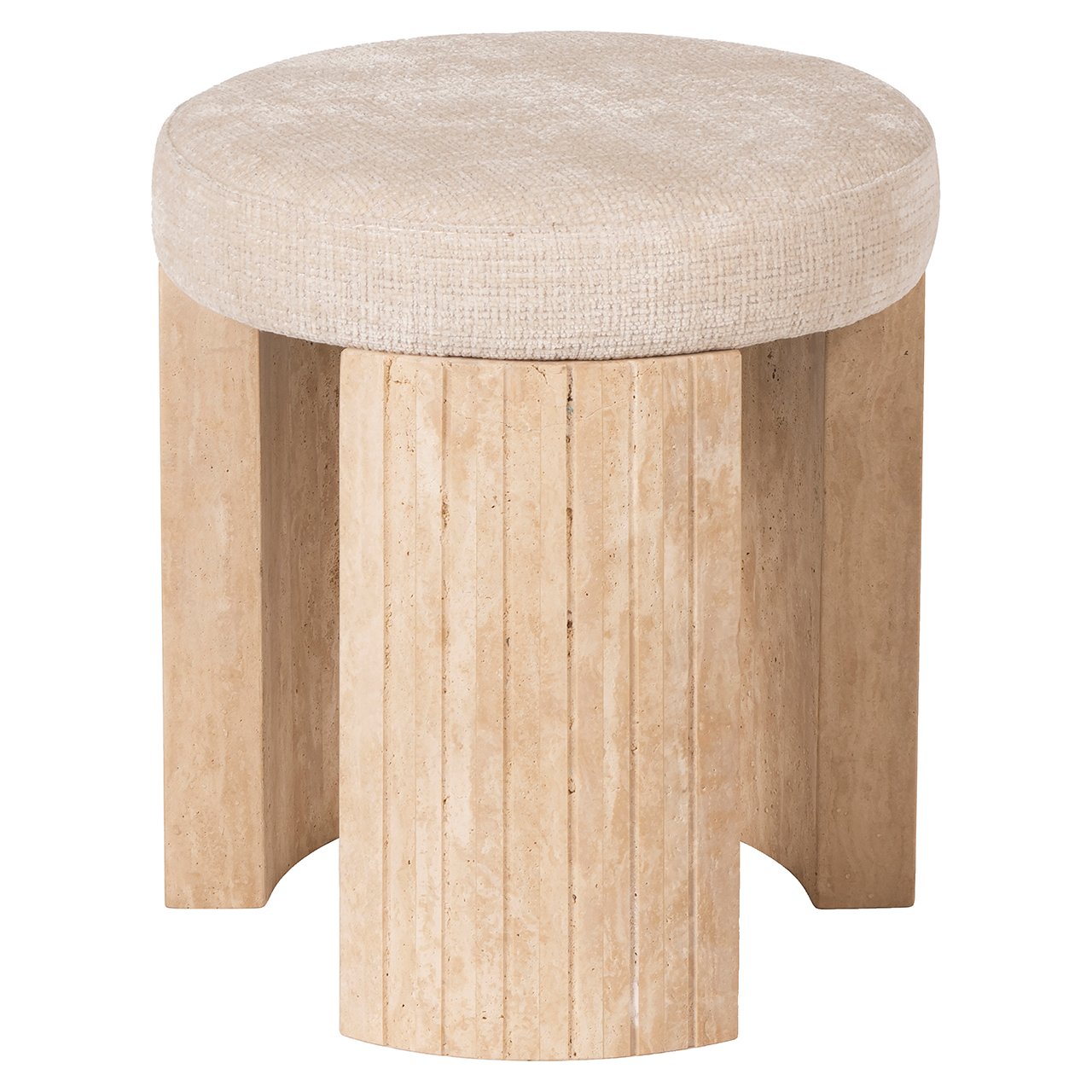 Hocker Gallice naturbeige Travertin (Beige)