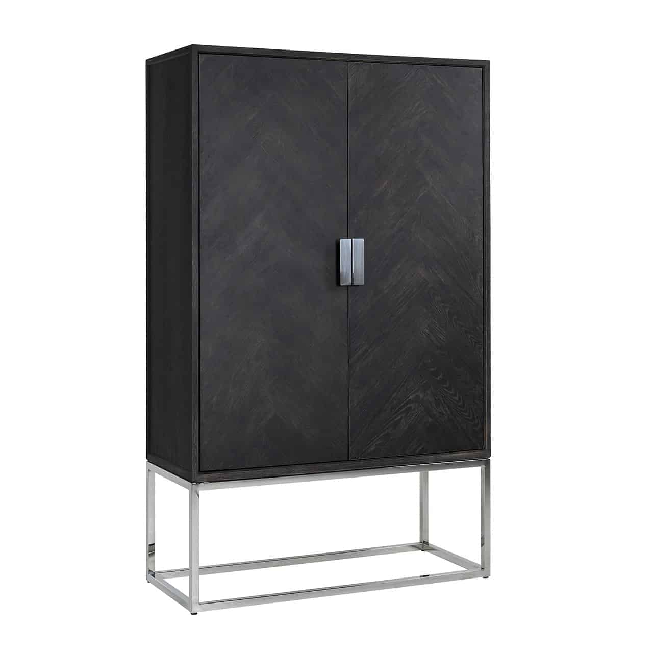 Wandschrank Blackbone silver 2-Türen (Black rustic)