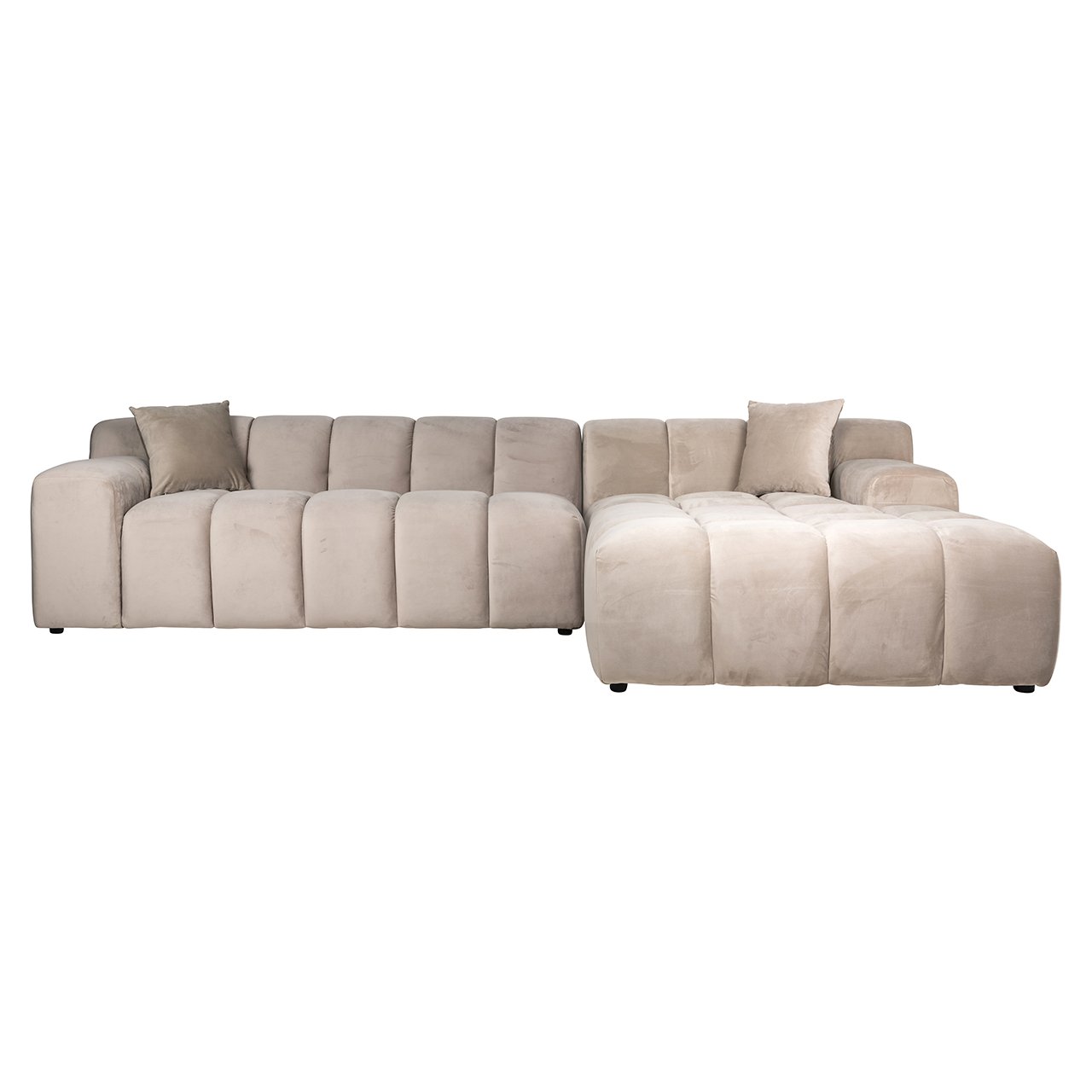 Couch Cube 3 Sitzer + Lounge Rechts (Quartz Khaki 903)