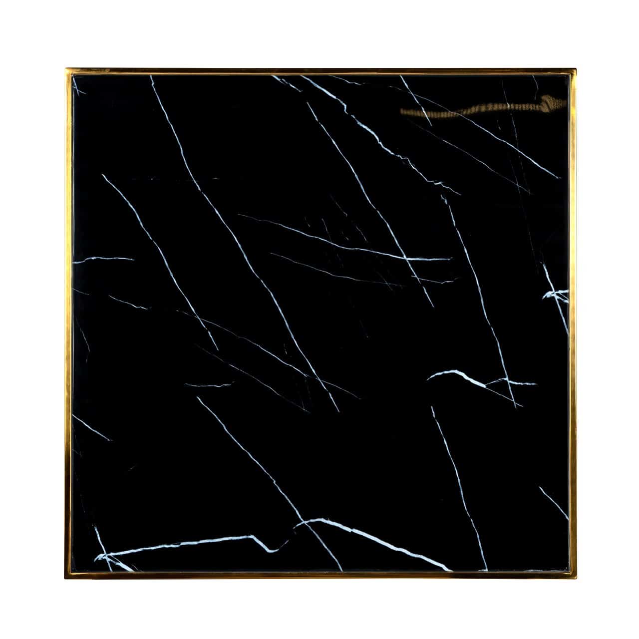 Esstisch Can Roca square black 70x70 (Gold)