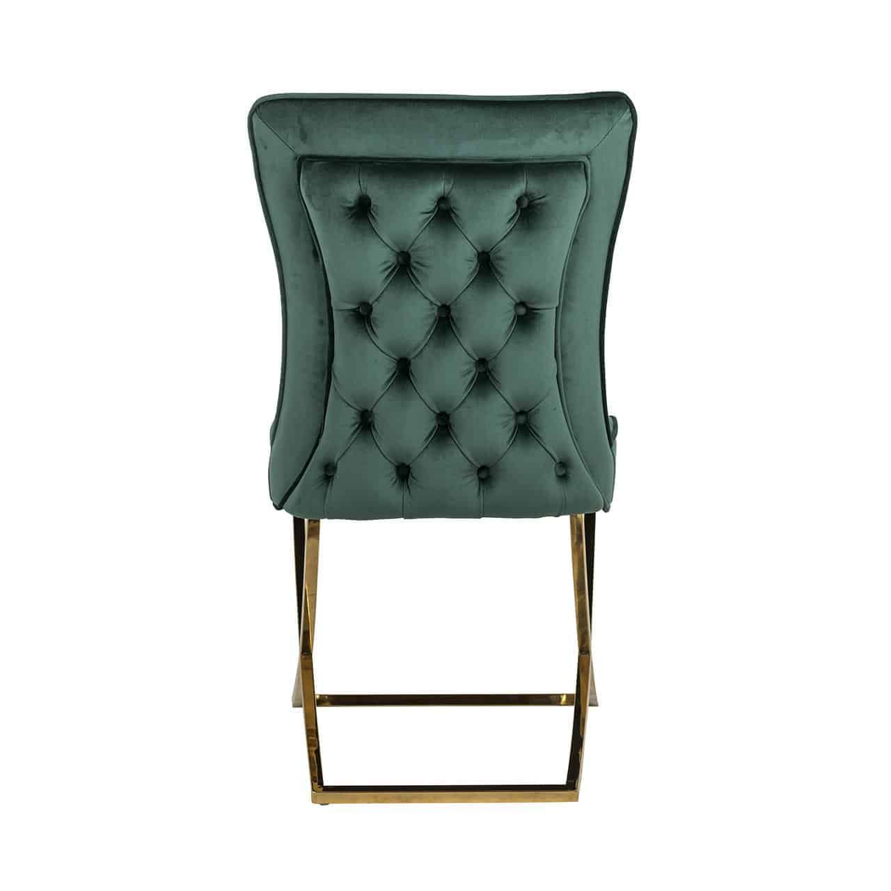 Stuhl Chelsea Green velvet / gold (Quartz Green 501)