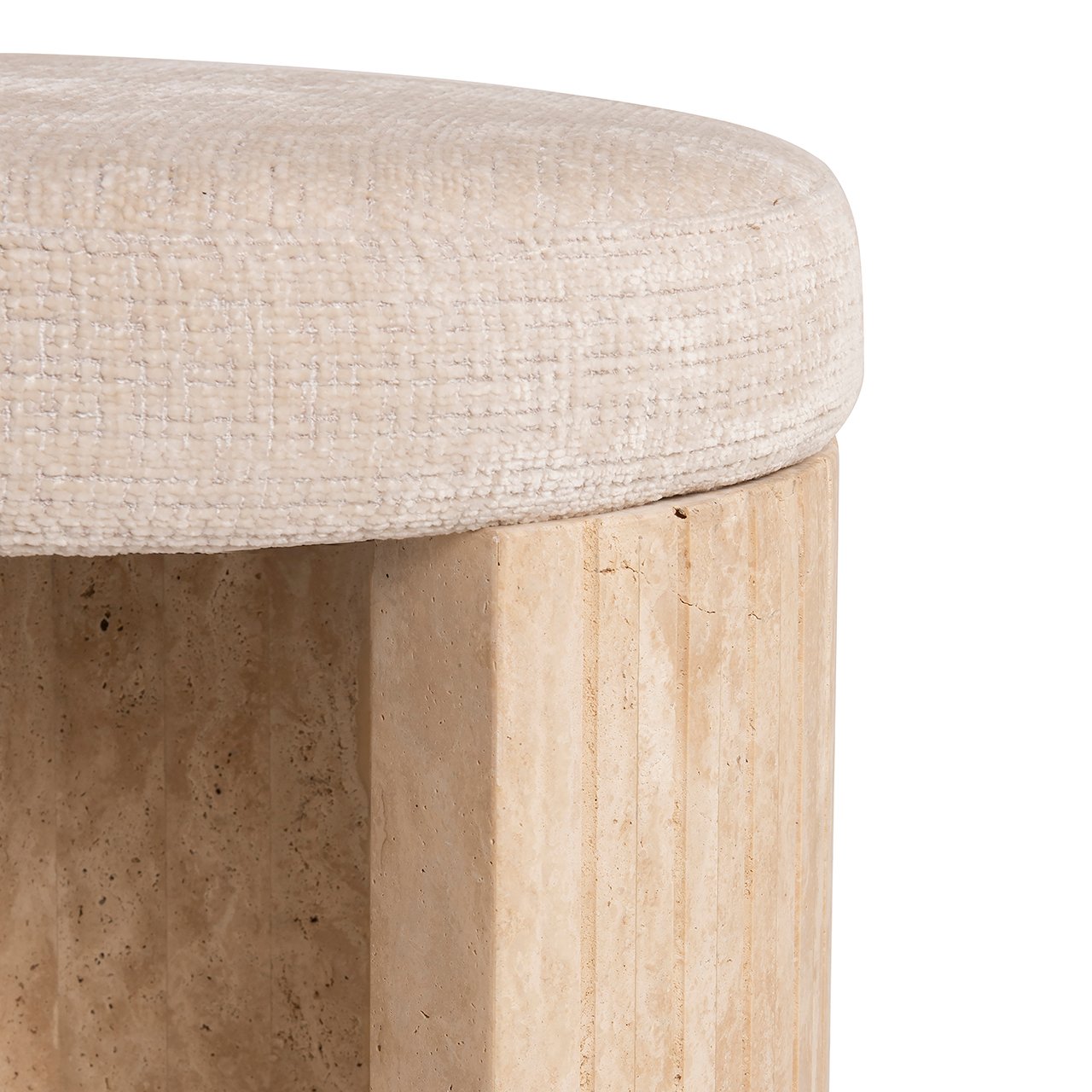 Hocker Gallice naturbeige Travertin (Beige)