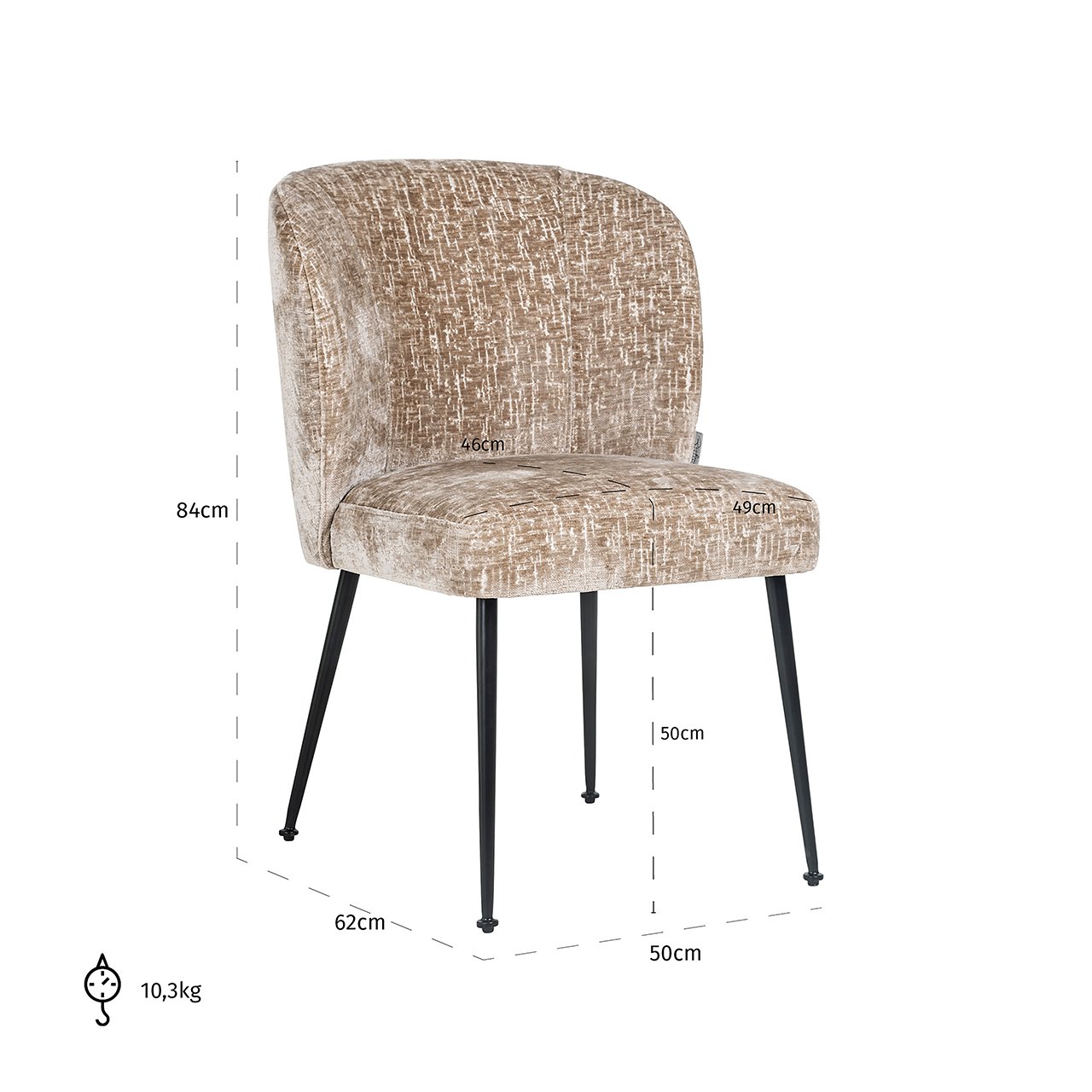 Chair Fallon Shitake Island / schwarz (Shitake Island 124)