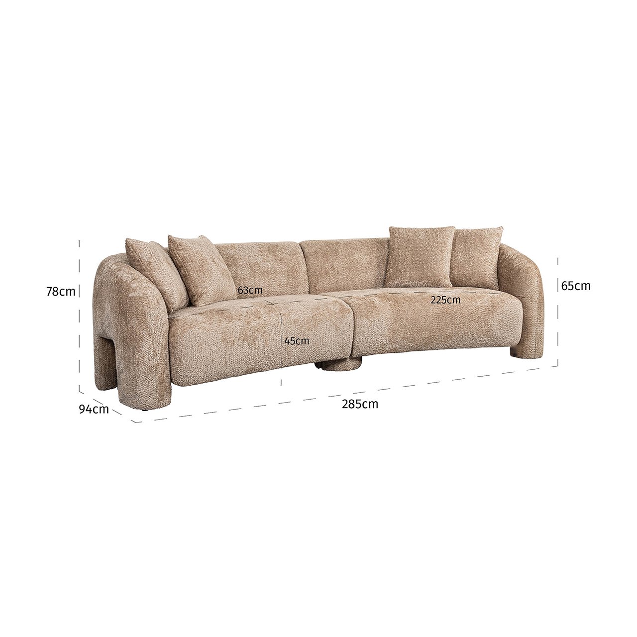 Sofa Milania lovely beige (Be Lovely 170 Beige)