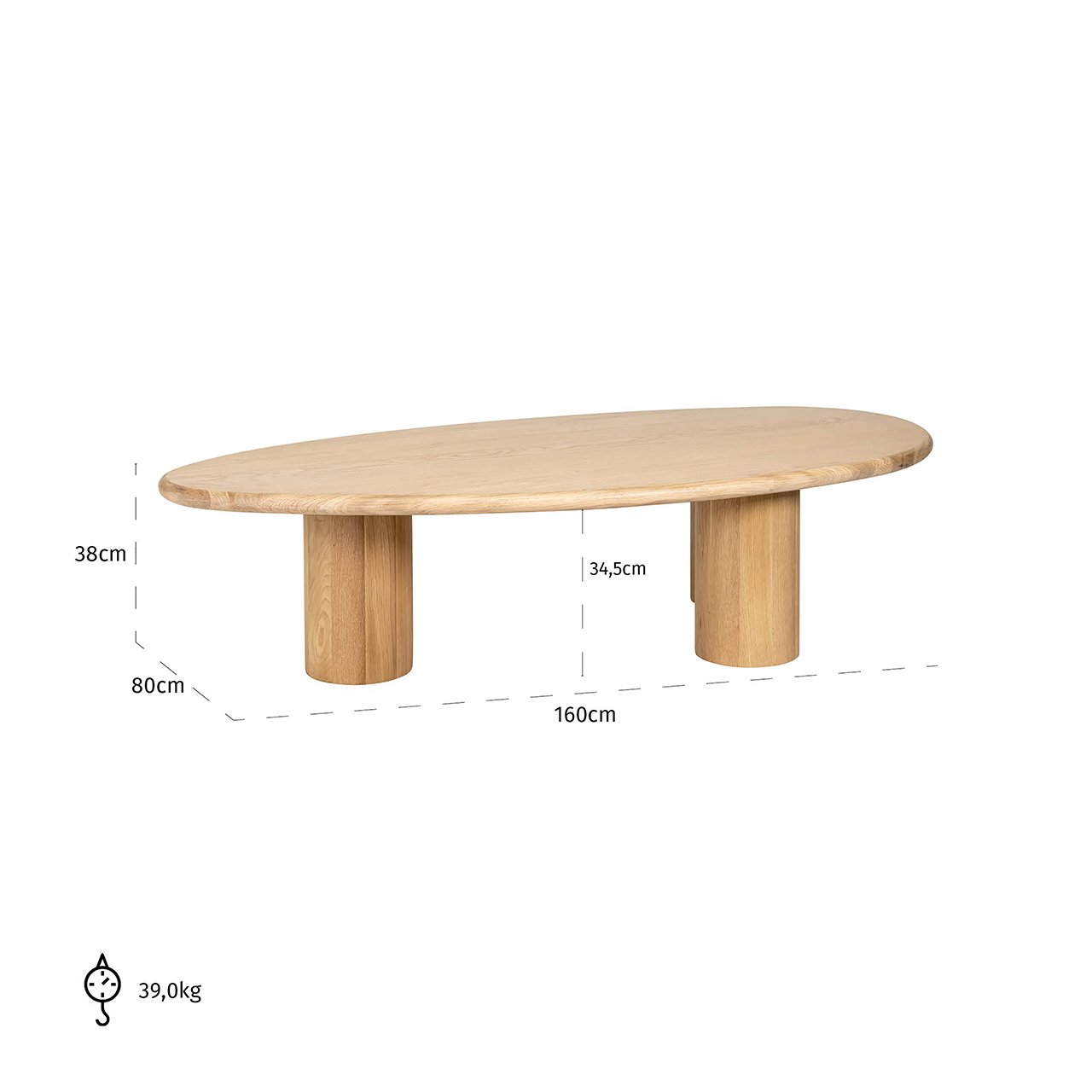 Couchtisch Oakley (Natural oak)