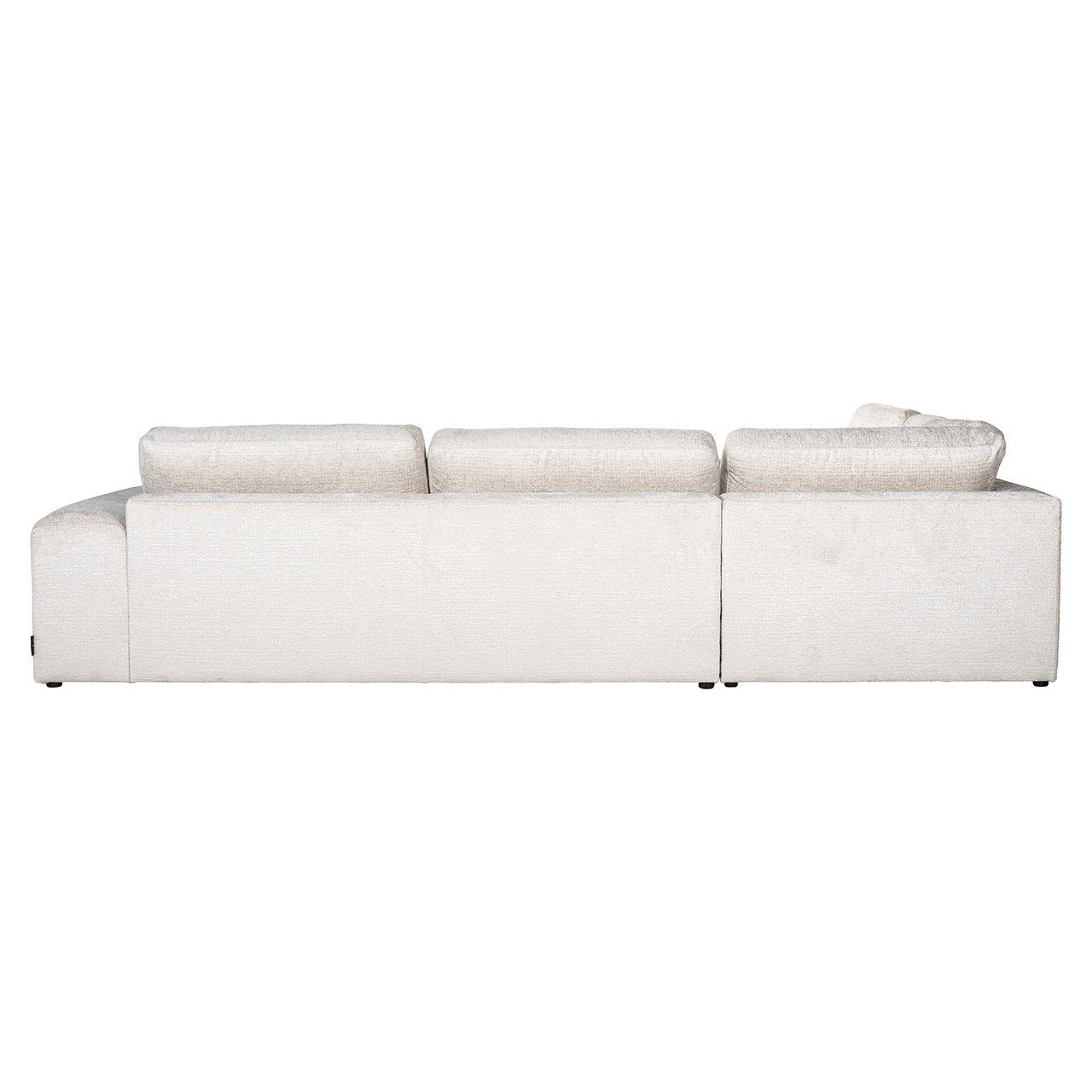 Couch Lund 3 Sitzer + Ottomane links cream fusion (Fusion cream 02)