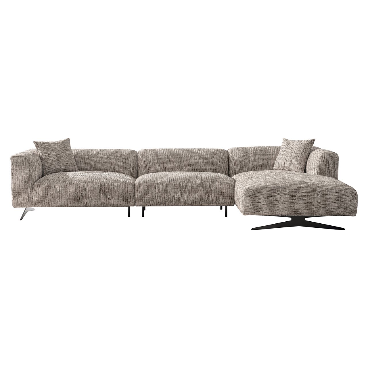 Sofa Hoxton 3-Sitzer + Lounge rechts (Be Trendy 01 Nature)