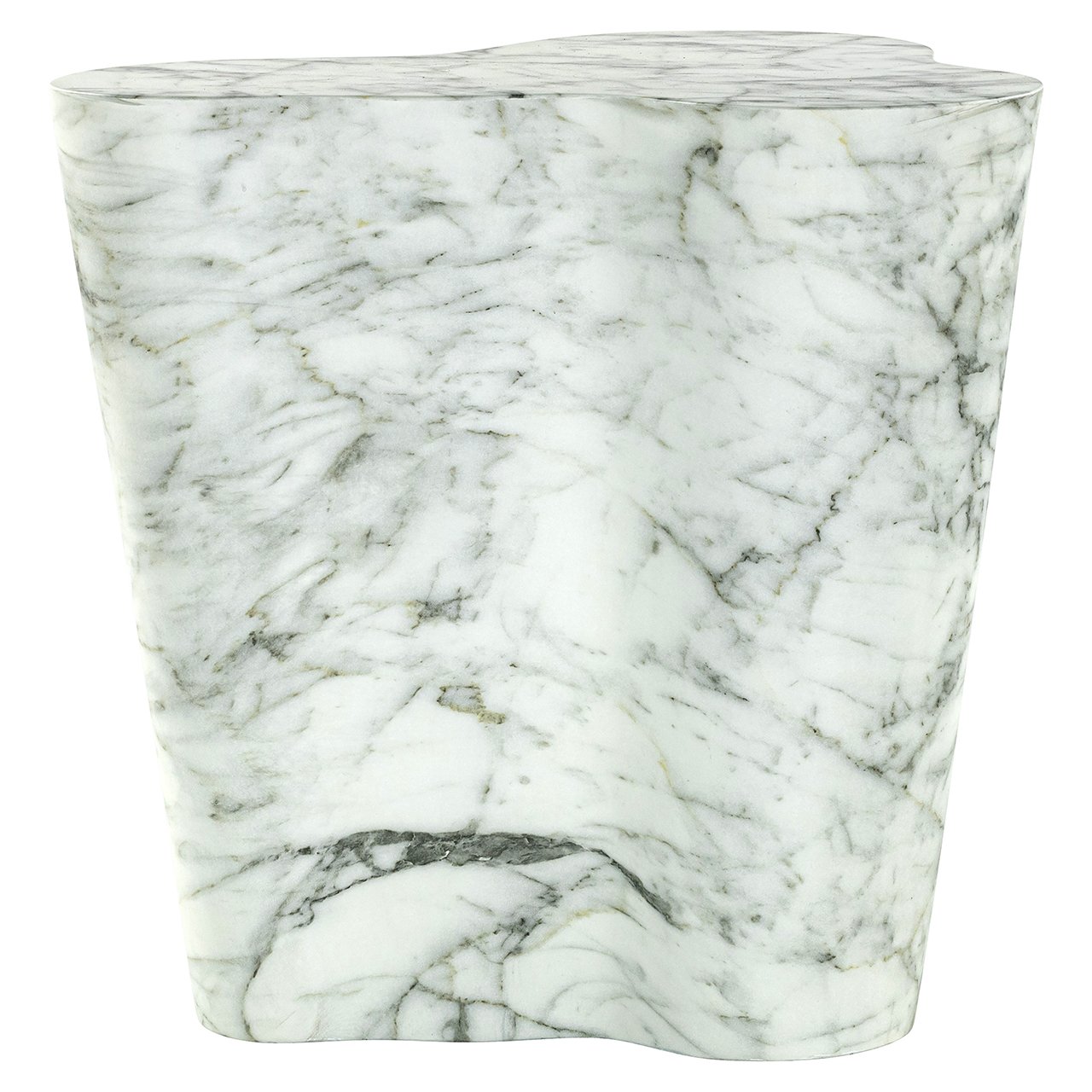 Beistelltisch Rockyard faux white marble (White)