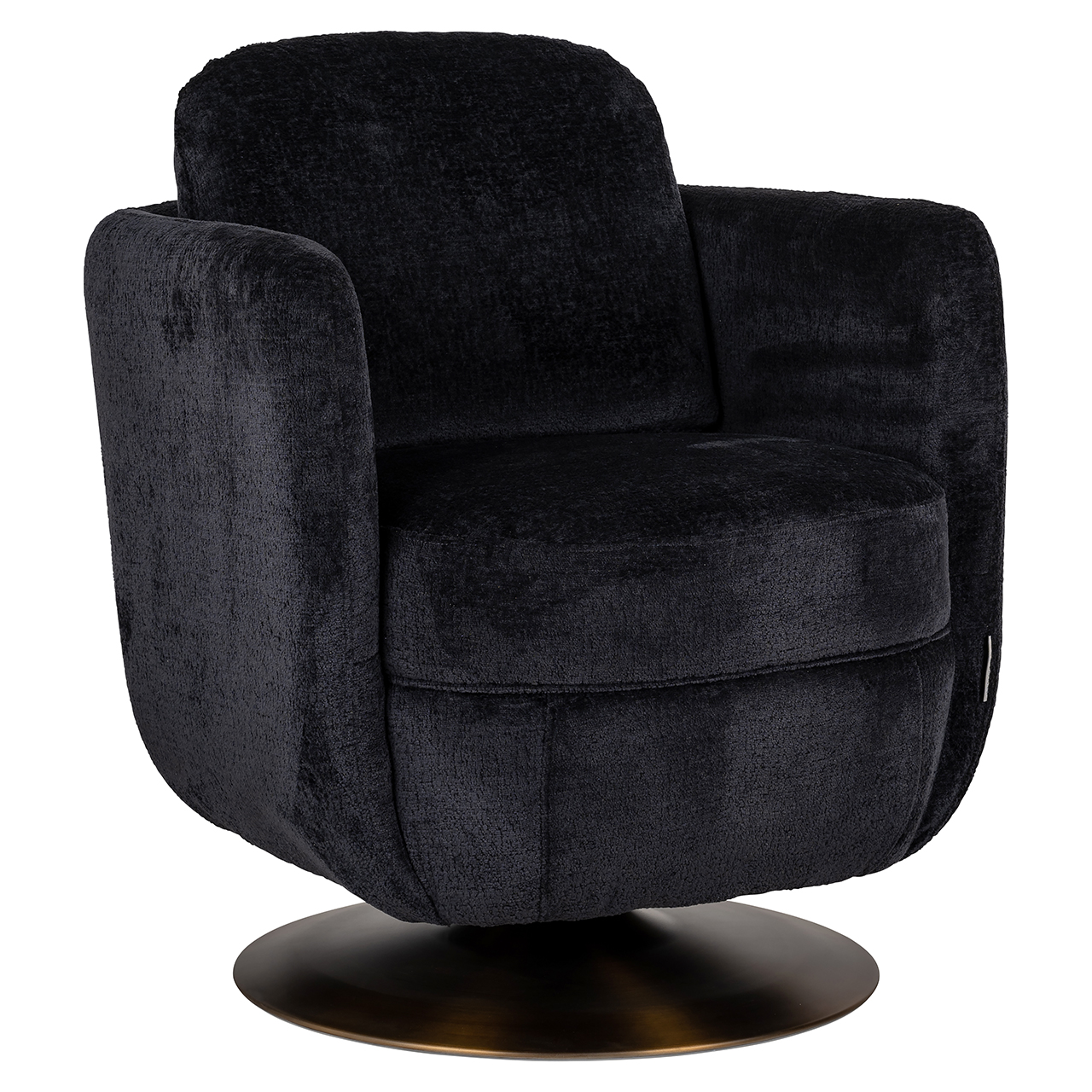 Stuhl pivotante Turner black chenille (Bergen 809 black chenille)