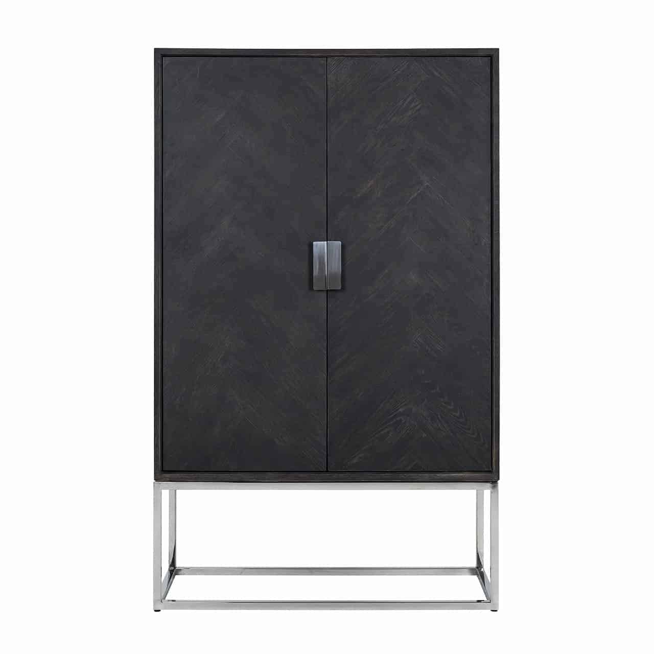 Wandschrank Blackbone silver 2-Türen (Black rustic)