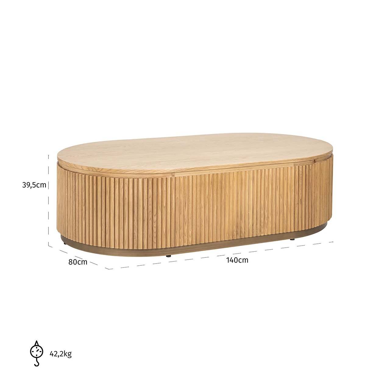 Couchtisch Belfort Kapsel (Natural oak)