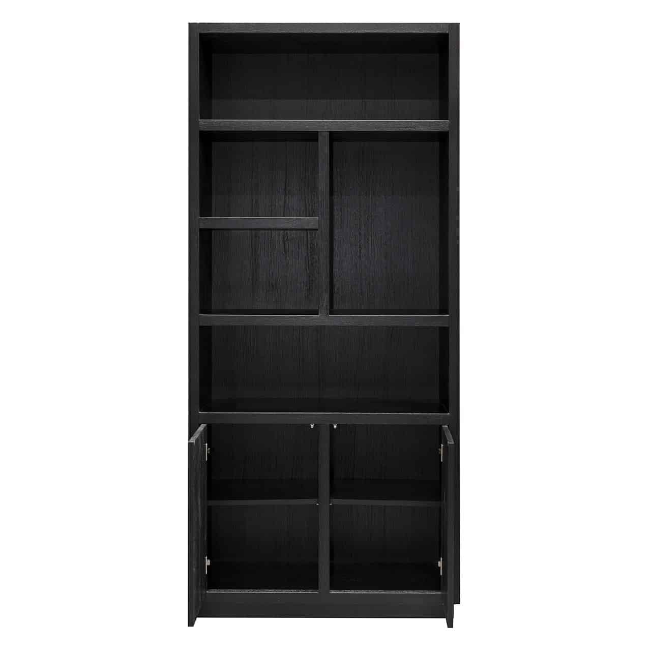 Bücherschrank Oakura 2-Türen (Black)