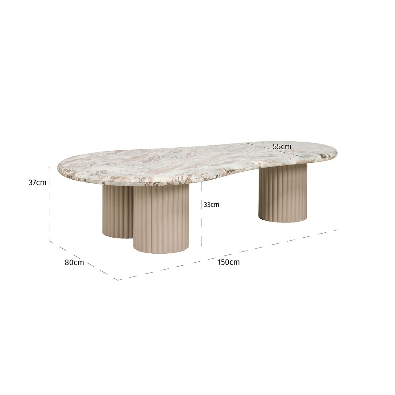 Couchtisch Coronel (Beige)