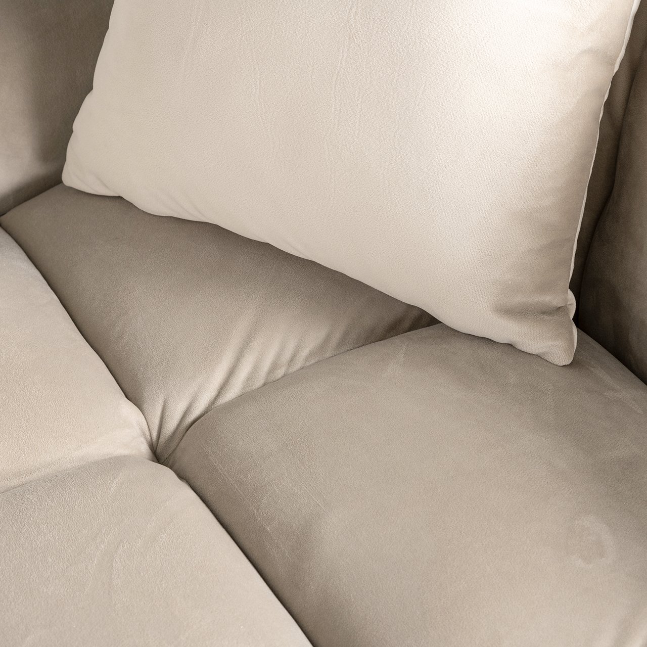 Couch Cube 3 Sitzer + Lounge Links (Quartz Khaki 903)