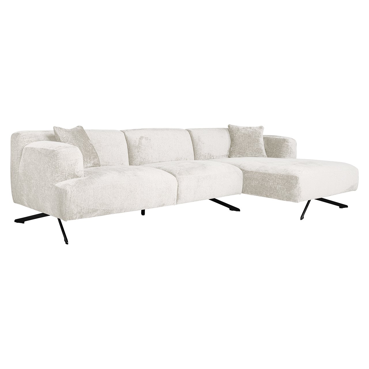 Couch Donovan 3-seats + lounge right (Fusion cream 02)