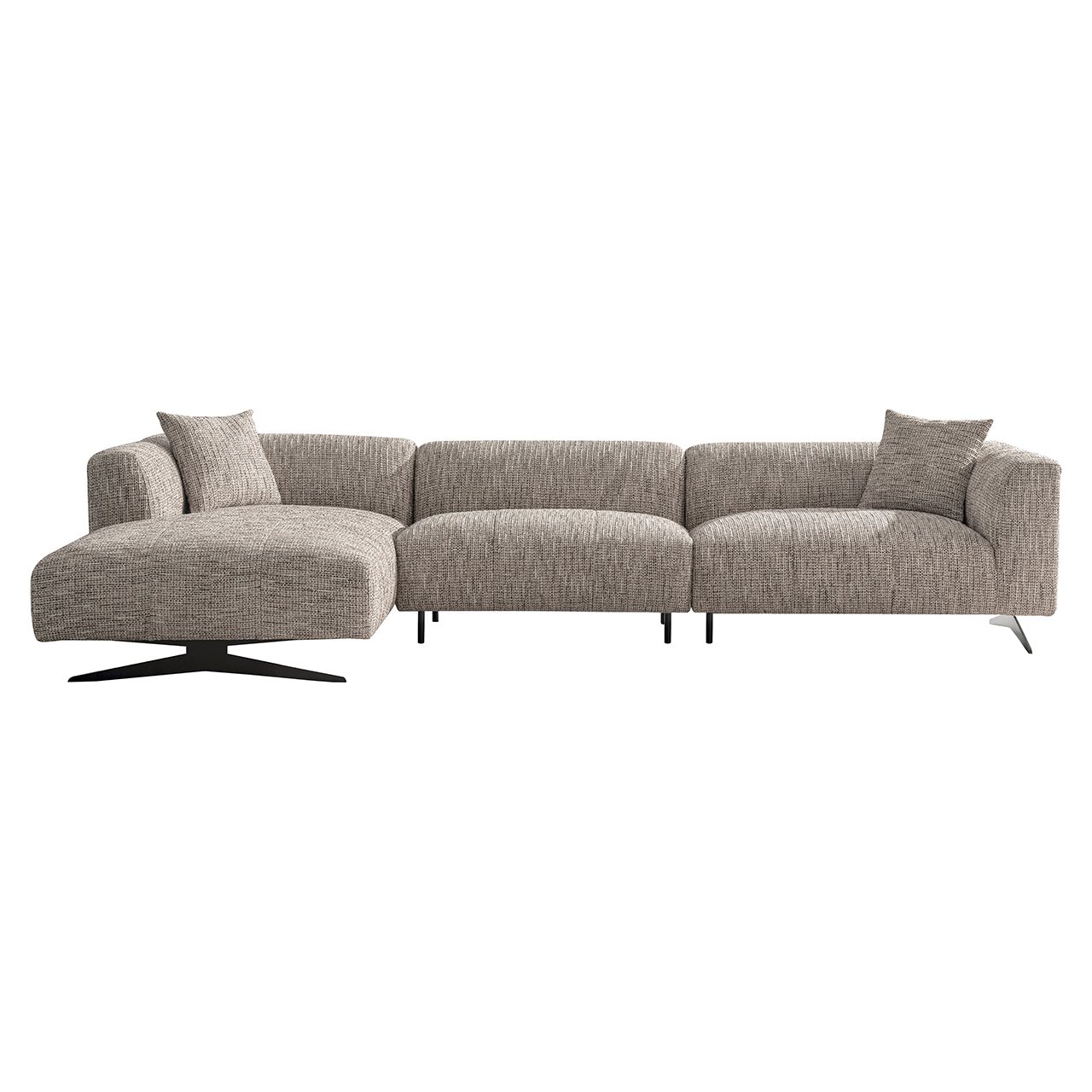 Sofa Hoxton 3-Sitzer + Lounge links (Be Trendy 01 Nature)