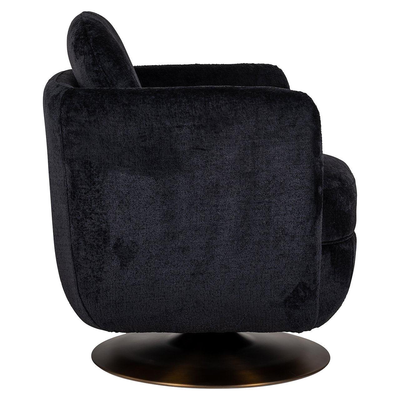 Stuhl pivotante Turner black chenille (Bergen 809 black chenille)