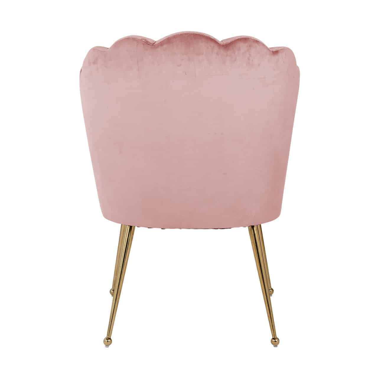 Stuhl Pippa pink velvet / gold (Quartz Pink 700)