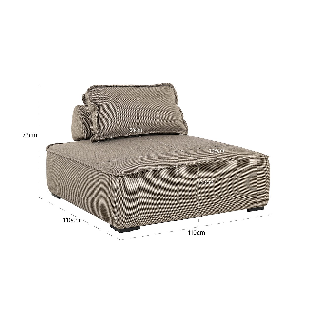 Outdoor Loungemodul Jondal taupe (22085 Taupe)