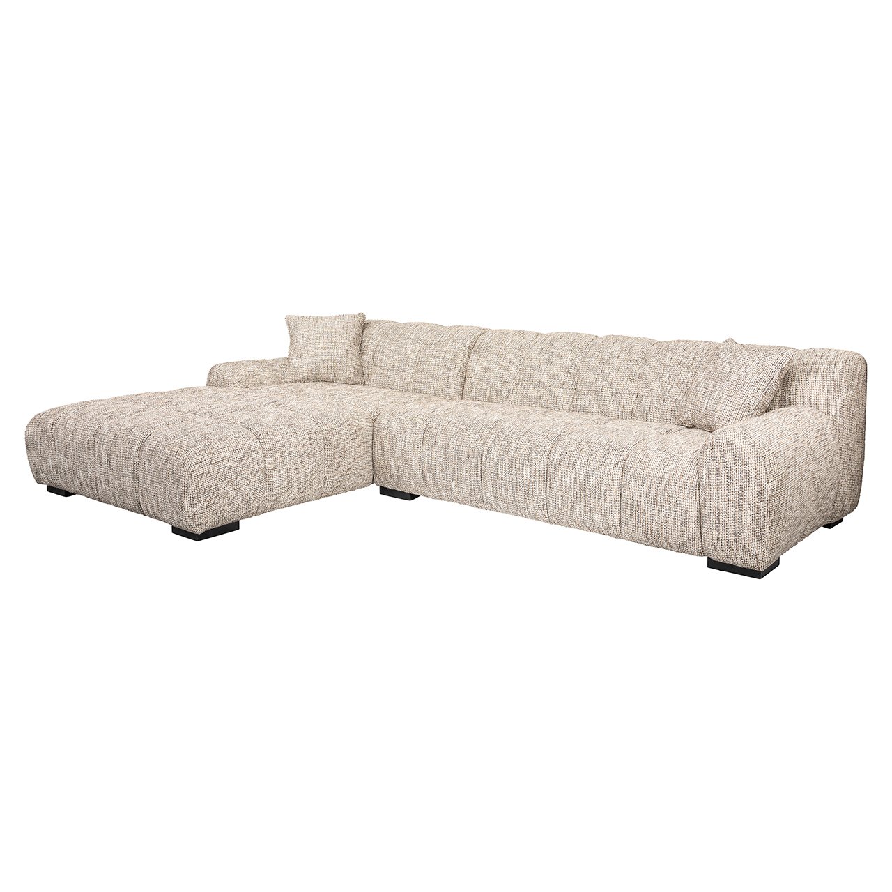 Sofa Hazel 3-Sitzer + Lounge links trendy nature (Be Trendy 01 Nature)