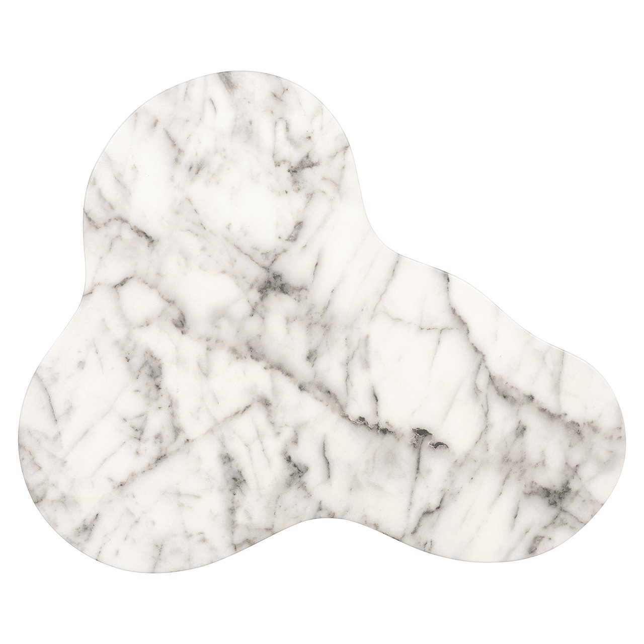 Beistelltisch Rockyard faux white marble (White)