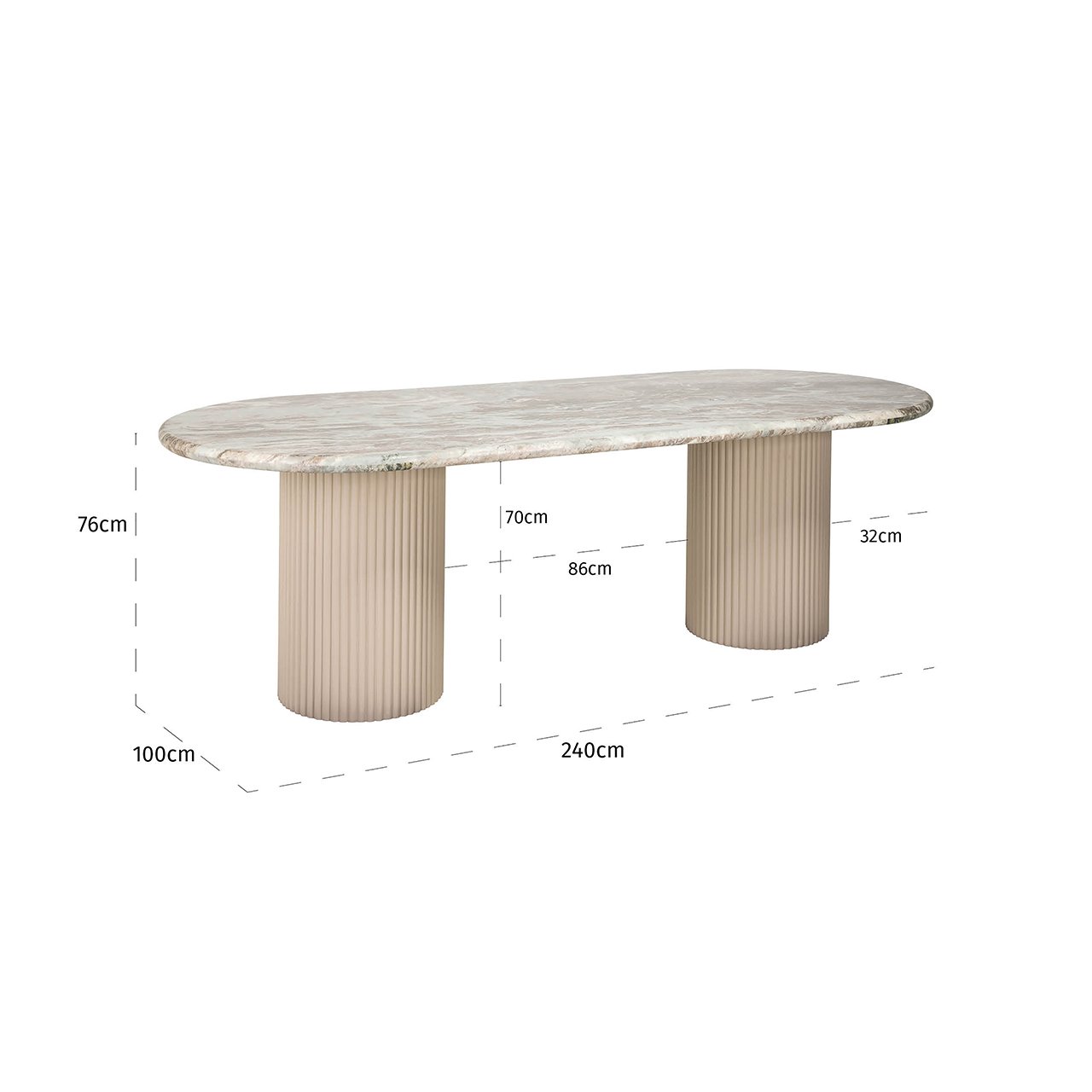 Esstisch Coronel (Beige)