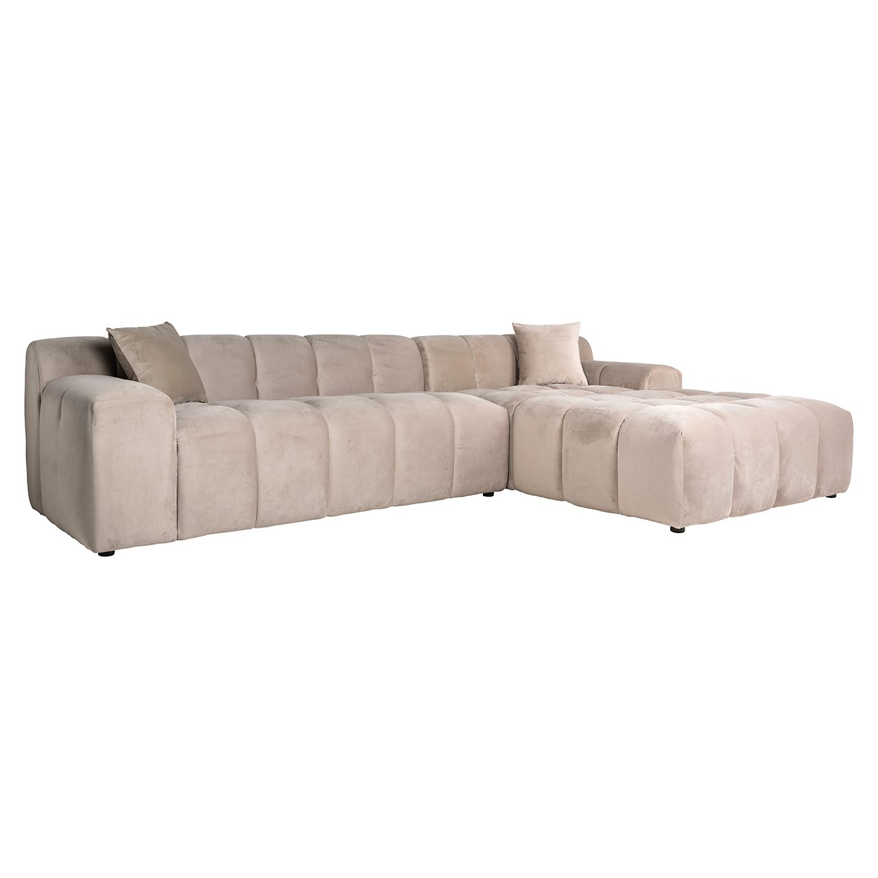 Couch Cube 3 Sitzer + Lounge Rechts (Quartz Khaki 903)