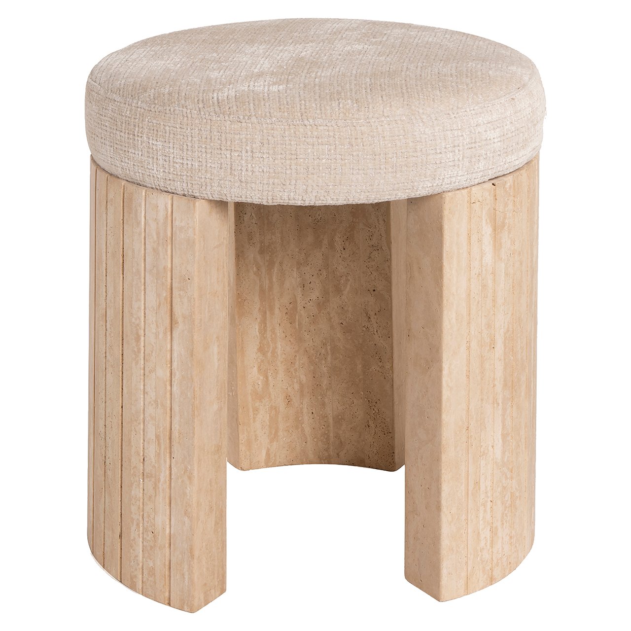 Hocker Gallice naturbeige Travertin (Beige)