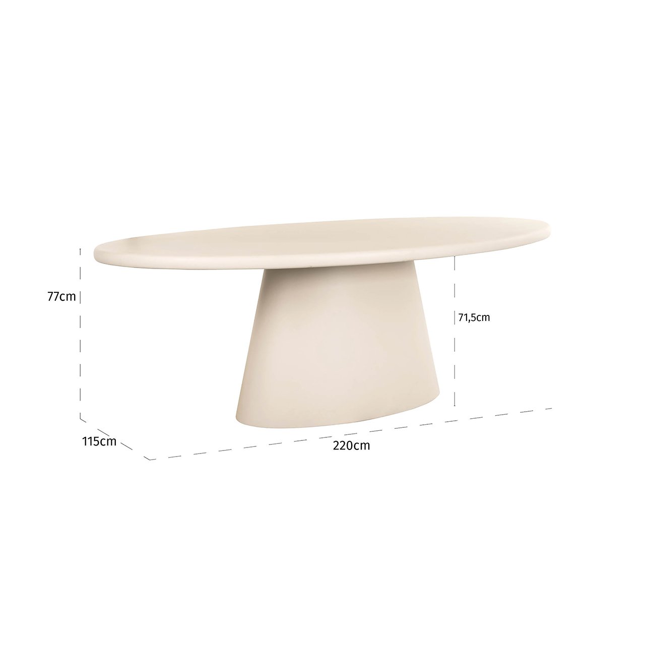 Esstisch Clayton 220 (Beige)