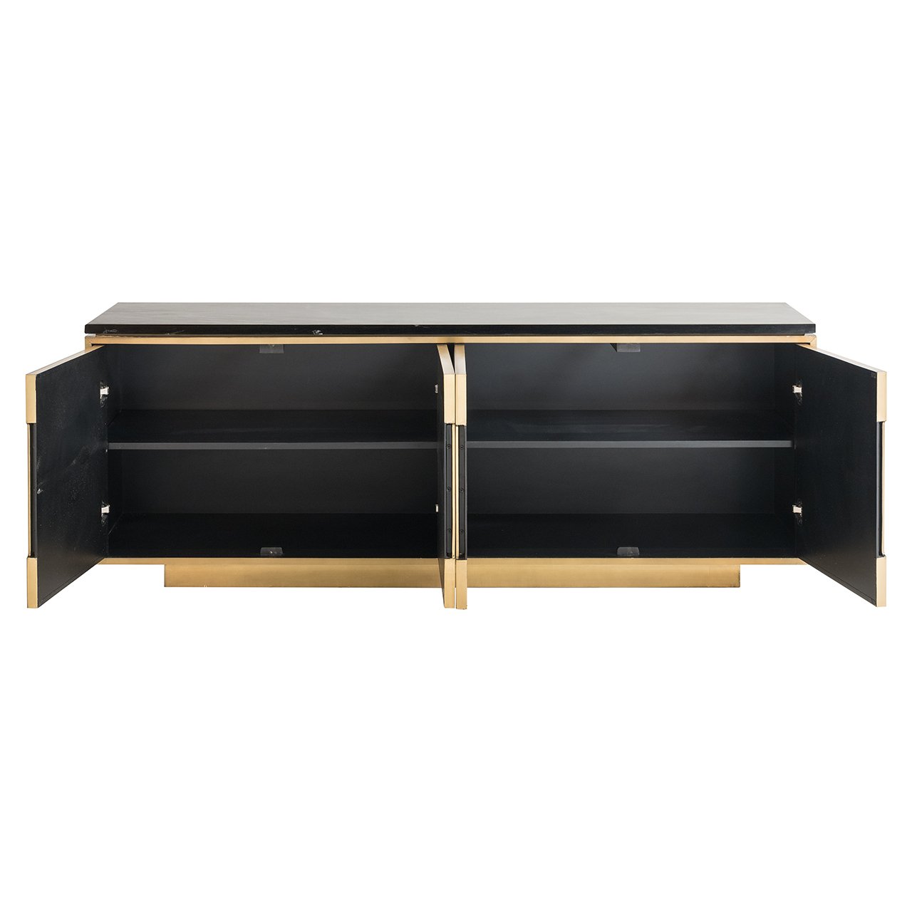 Sideboard Finsbury 4-türig (Black/gold)