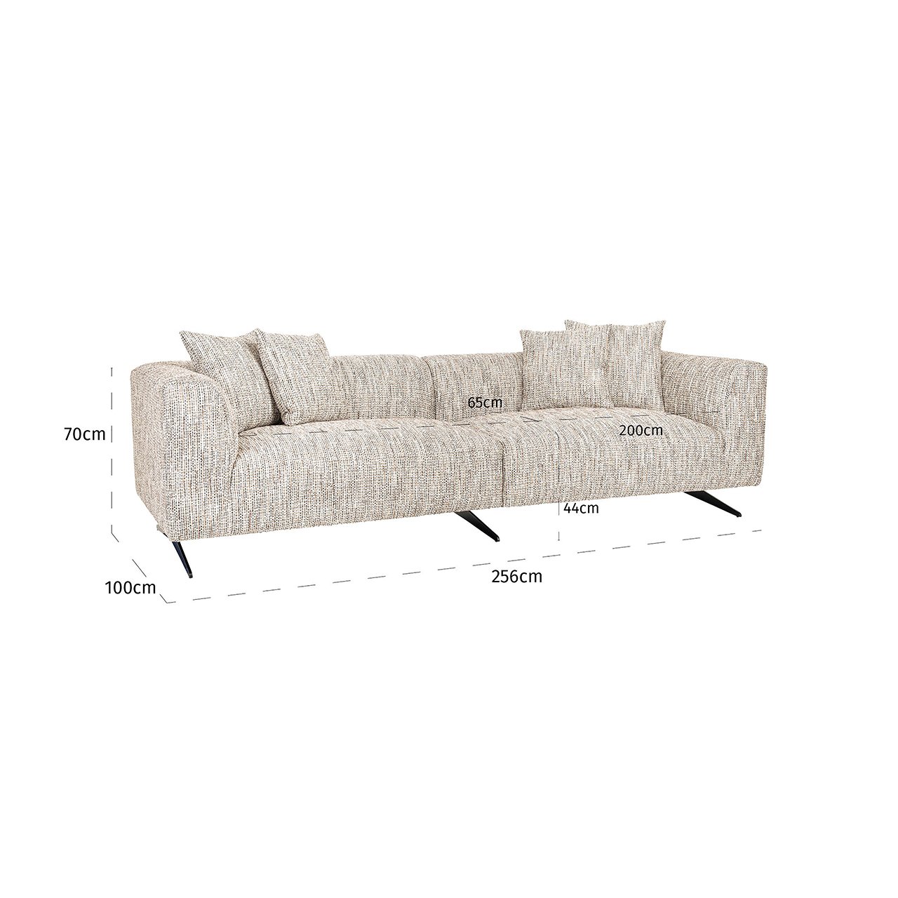 Sofa Hoxton 3-Sitzer (Be Trendy 01 Nature)