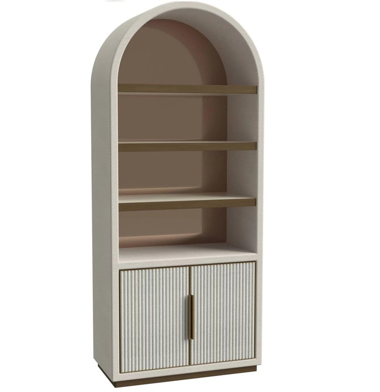 Wandschrank Tivoli mit gebogener Oberseite 2-Türen 3-Regale (White)