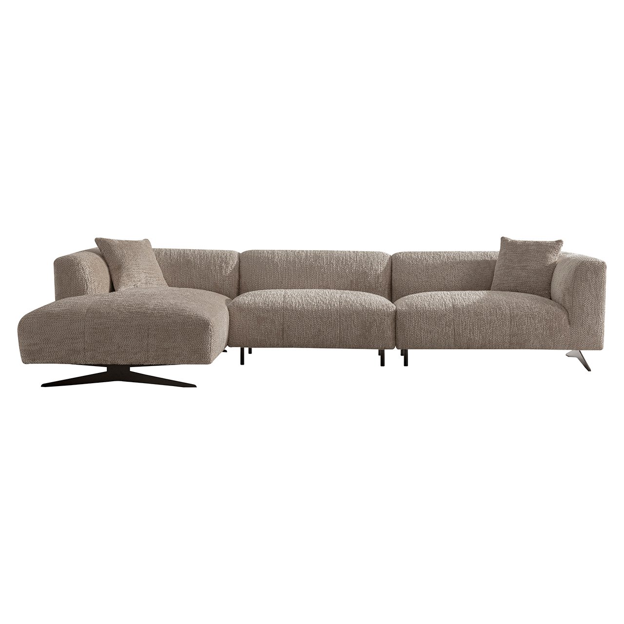 Sofa Hoxton 3-Sitzer + Lounge links (Be Lovely 170 Beige)